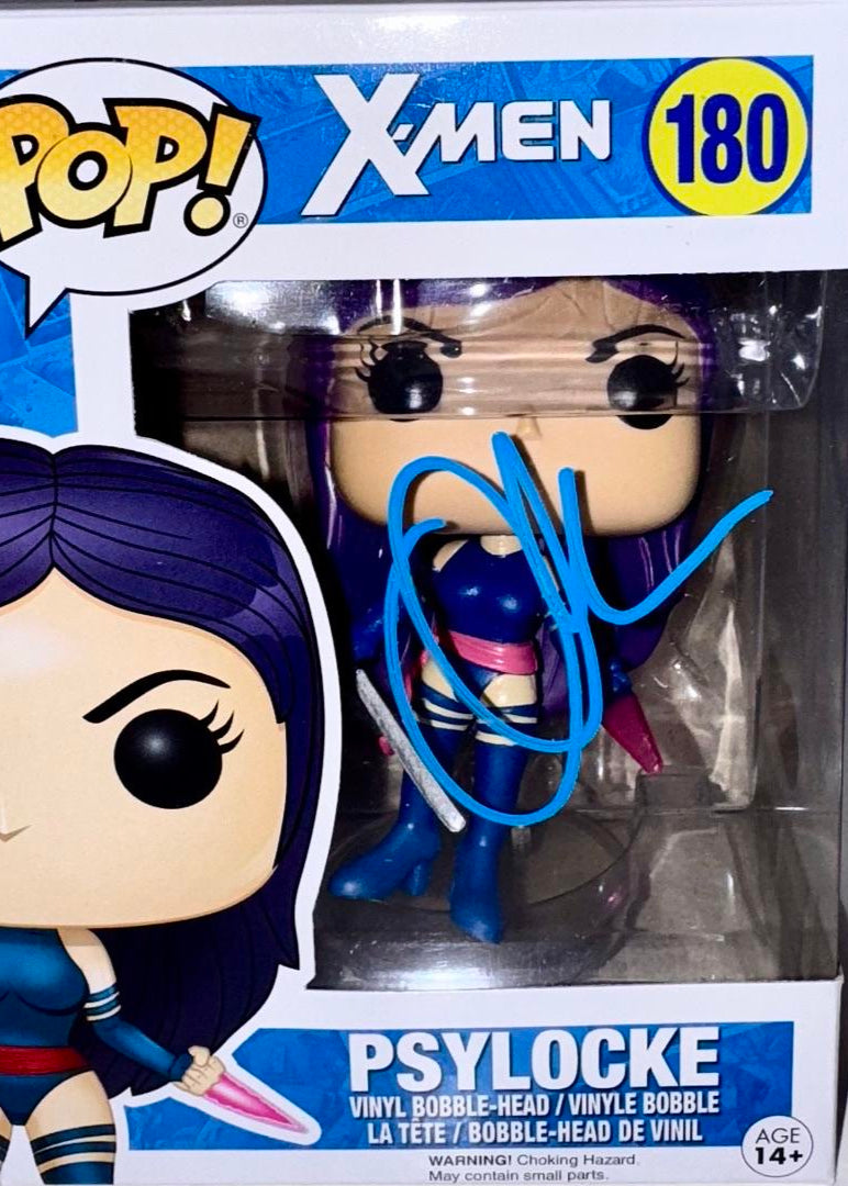 Olivia Munn Signed Funko Pop #180 Psylocke X-Men - Beckett COA #03